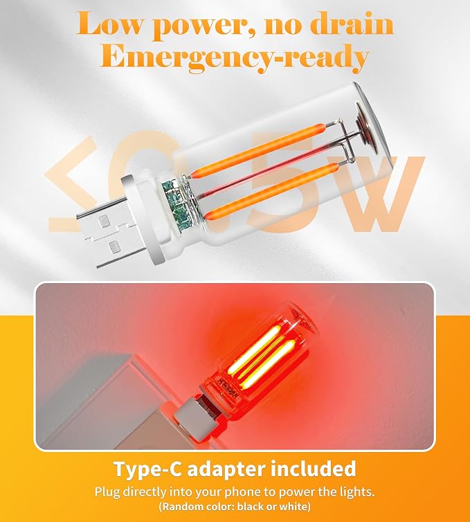 KENANEK 2PCS USB Retro Car Lamp, Touch-Control Portable LED Car Ambient Light, USB Powered Night Lights, Suitable for Bedroom, Camping, Holiday Decorations. (Purple Light) - Image 4