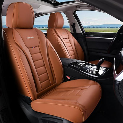 Coverado Car Seat Covers Full Set, Seat Covers for Cars, Front Seat Covers and Back Seat Cover Waterproof Leather Automotive Seat Cover, Universal Car Interior Protectors Cushion for Most Cars - Image 8