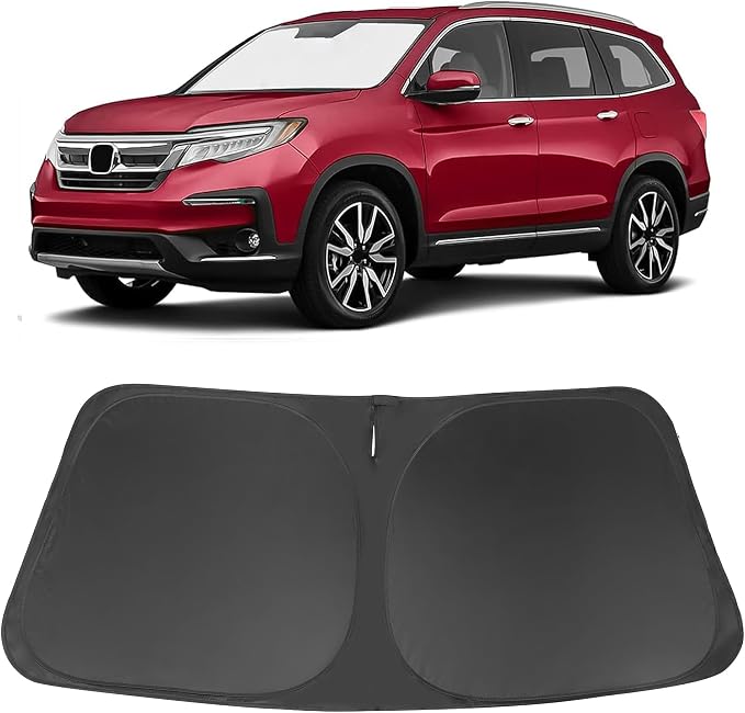Windshield Sun Shade for 2016-2025 2026 Honda Pilot Accessories | Full covered for windshield, Foldable & Durable, Block UV Rays, Reduce Heat, Easy to install, Keep Car Cooler by LHFLIVE