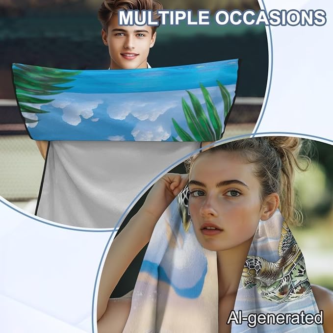 Sea Turtle Car Towel Seat Cover Breathable Car Seat Towel Cover Removable Automotive Accessories Easy to Installation for Cars SUV Trucks - Image 5