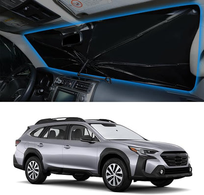 Windshield Sun Shade Umbrella for 2020-2025 Su -baru Outback SUV | Full covered for windshield, Block UV Rays, Heat Reduction, Easy to install, Durable & Fold Up Small by YYCKE