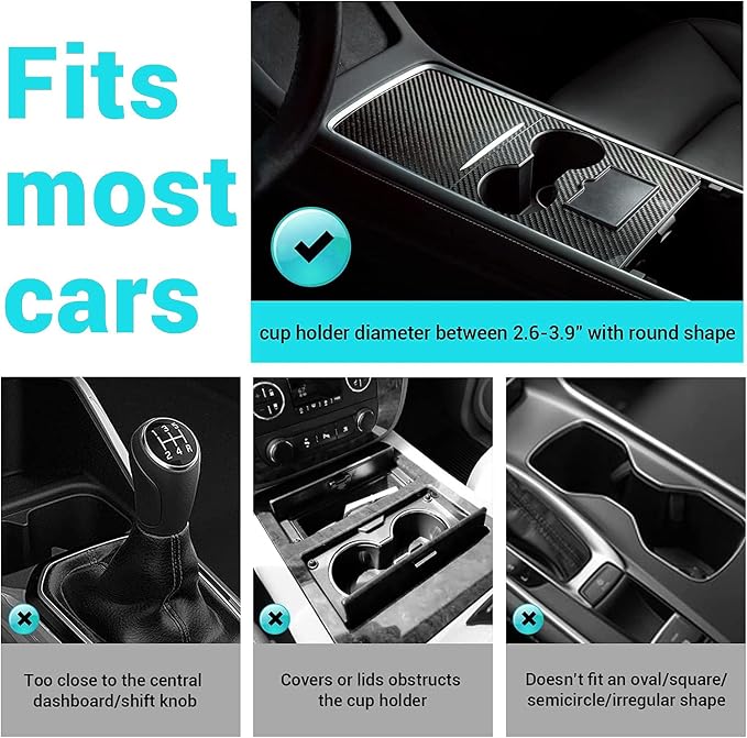 Kelofam Larger Cup Holder Tray, 10 inch Car Food Tray for Eating, Detachable 3 in 1 Car Cup Holder Expander and 360° Rotating Car Cup Holder Tray Table with Phone Holder, Road Trip Essentials - Image 6