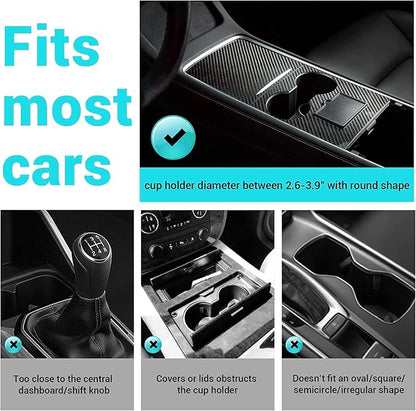 Kelofam Larger Cup Holder Tray, 10 inch Car Food Tray for Eating, Detachable 3 in 1 Car Cup Holder Expander and 360° Rotating Car Cup Holder Tray Table with Phone Holder, Road Trip Essentials - Image 6