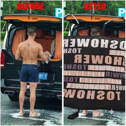 SUV MPV Tailgate Magnetic Privacy Shower Shelter, Outdoor Camping Car Trunk Attached Changing Cabana, Portable Vehicle Rear Gate Shower Room for Road Trip Overlanding - Image 2