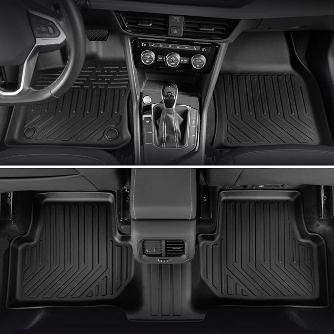 Floor Mats for 2022-2026 Volkswagen Taos FWD Accessories | Full-Coverage Mats Set with Cargo Liner & Backrest Mat, Odorless & Durable, All-Weather Protection, 3D Laser Fit, Quick Setup - Image 3