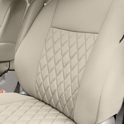 FH Group Custom Fit Car Seat Covers Specifically Made for 2011-2020 Toyota Sienna 7 Seater with Ultraflex Neoprene Water Resistant Automotive Seat Covers - 2nd Row Solid Beige - Image 4