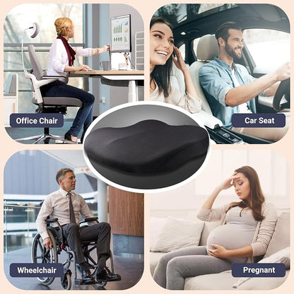 Adult Booster Car Seat Cushion, Wedge Memory Foam Pad for Driving Seat, Effectively Increase Height by 3.94 inch, Car Travel Accessories for Long Trips, (Coffee) - Image 7