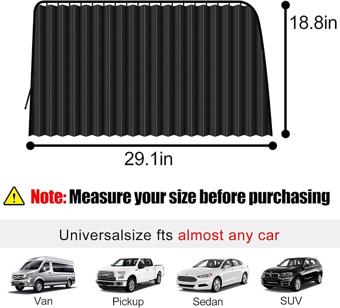 XCBYT Magnetic Car Side Window Shades, 2 Pack | 98% UV Block, Rear Seat Privacy, Strong Magnetic, Universal Fit, for Baby, Pets - Image 7