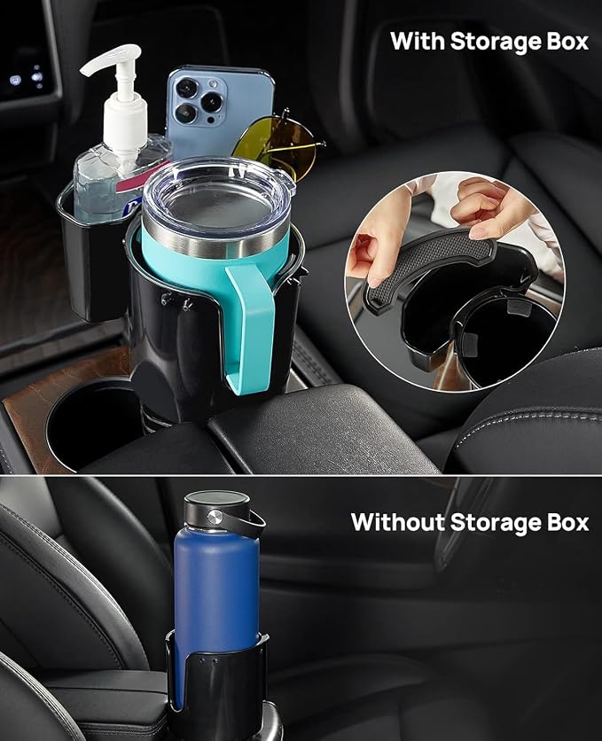 JOYTUTUS Cup Holder Expander, Expandable Insert Extender, Adapt Most Regular Cup Holder for Car 18-40oz (3.4-3.8 Inch), Hydro-Flask, Yeti, Nalgene (16 40 Oz) Large Water Bottles - Image 5