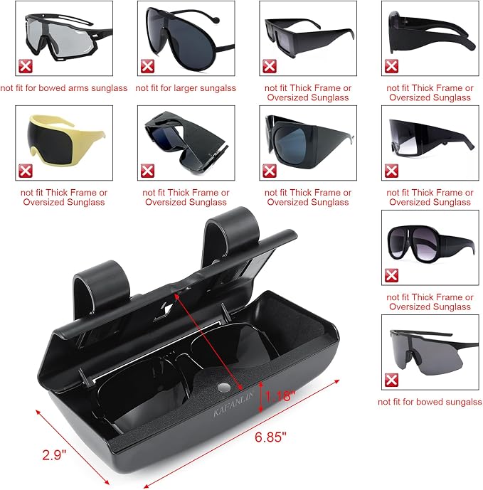 Car Sunglass Holder,Magnetic Sunglass Holder for Car,Visor Sunglasses Holder Clip,Truck Automotive Visor Accessories - Image 2