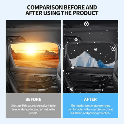 2PCS Rear Side Window Sun Shades for 2017-2022 Honda CRV Accessories | Breathable Mesh UV & Heat Blocking Privacy Rear Side Window Covers, Ideal for Baby, Travel and Camping - Image 3