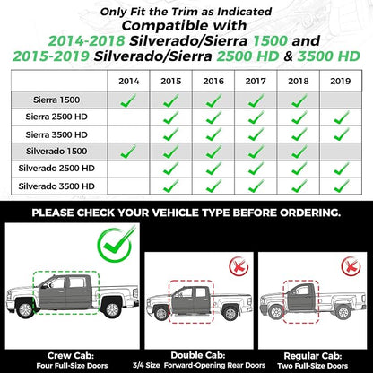 RIDEPOSH Custom Leather Seat Covers for Silverado/Sierra 1500 2014-2018 | Only Crew Cab, Fits 2500/3500HD 2015-2019, Jump Seat Cover(armrest storage only), Protective, Scratch-resistant, Easy-clean - Image 2