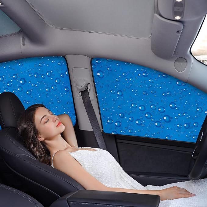 Aokway Side Window Sunshade Sun Shade for Car Window Double Thickness Auto Windshield Sunshades Curtain Universal Fit for Driver for Baby UV Protection (Front Side 2pcs) - Image 4