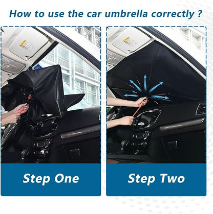 Custom Windshield Sun Shade Umbrella, Personalized Foldable Car Front Window Sunshade Blocks UV Rays Heat Keep Vehicle Cool, Car Accessories (55" x 27.5") - Image 5