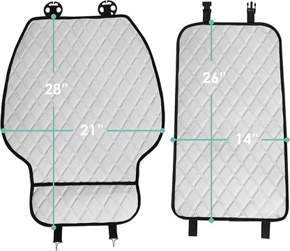FH Group Car Seat Cushion – Neosupreme Single Front Seat Cover with Front Pockets, Airbag Compatible, Universal Fit Car Seat Cushion for Driver or Passenger Seat, SUV, Truck, Sedan & Van – White - Image 4