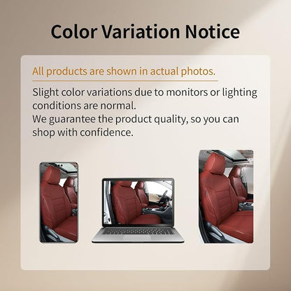 EKR Tacoma Back Seat Covers for Toyota Tacoma (Hybrid) 2024 2025 2026 Double cab TRD Sport,TRD Off-Road,Limited,Trailhunter, Truck Rear Seat Cover- Second Row Only,Faux Leather(Burgundy) - Image 4
