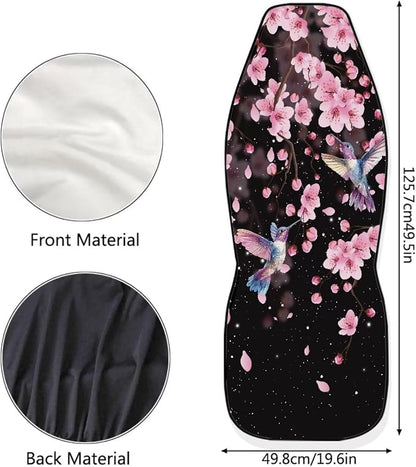 Automotive Seat Covers Hummingbird Cherry Blossom Seat Cover for Front Seats Only Universal fit for Cars, SUVs, Car Accessories Blanket Seat Protector for Women Men - Image 7
