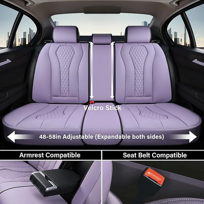 Coverado Car Seat Covers Full Set, Purple Seat Covers, Automotive Car Seat Cover, Car Seat Cushion, Car Seat Covers Front Seats Back Seat Covers, Car Seat Protector Universal Fit Most Cars - Image 5