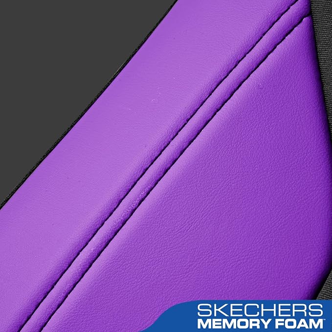 Skechers Memory Foam Seat Covers,Leather Car Seat Covers, Ultimate Comfort & Support Front Seat Covers Airbag Compatible, Automotive Universal Fit Most for SUVs, Vans, Sedans, Cars, Trucks,Purple - Image 7