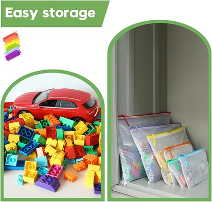 YOPCDJ 30pcs Mesh Zipper Pouch for Organization, Waterproof Zipper Pouches Colored PVC Travel Zipper Bags Clear Multipurpose Document Bags Suitable for Travel, School, Board Game and Office Supplies - Image 4