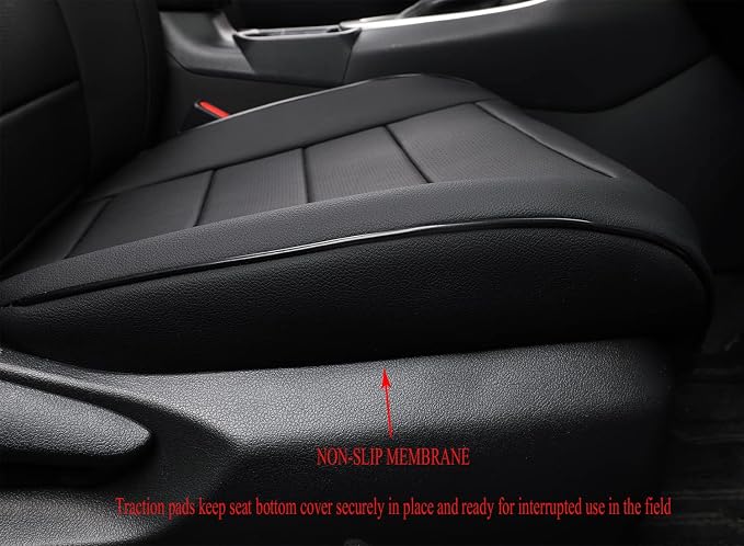 EKR Rav4 Seat Covers Custom Fit for Toyota RAV4 Adventure,TRD-Off Road 2019 2020 2021 2022 2023 2024, Leather Car Seat Cover Full Set for SUV,Faux Leather(Black) - Image 2