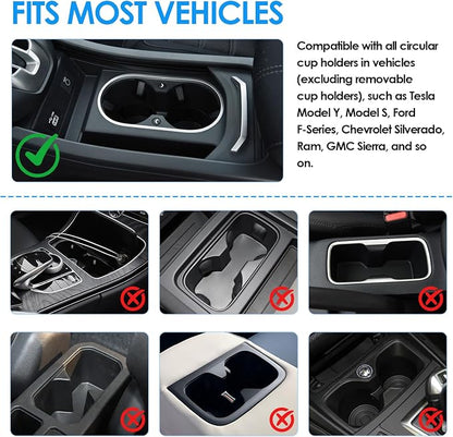 Car Tray& Car Desk for Laptop,Dual 360° Rotating,Anti Slip Leather Surface, Food Tray, Cup Holder Table Compatible with Tesla Model Y/3/S, Ford F150/Explorer/Maverick/Home Theater Seating (Brown) - Image 6