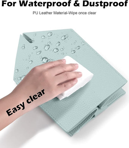 Tissue Box Cover for PU Leather, Modern Simple Solid Color Holder Square Tissue Bag, Ideal for Bathrooms,Office,Car,Outdoor Tent,Dining Table,5"X5"X5", Single Sky Blue - Image 6