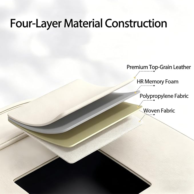 2 Pack Universal Foldable Car Backseat Organizer with Table Tray, Car Seat Back Protector with Touch Screen Phone Holder, Premium Leather Kick Mats with Storage Pockets Tissue Holder (Beige) - Image 7