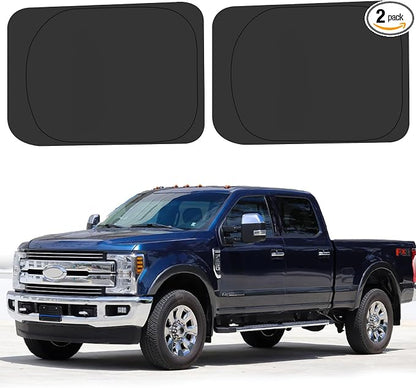 Rear Side Window 2nd Row Sunshade for 2017-2022 Fo-rd Super Duty F250 F350, Super Crew Cab 4Door, XL XLT Lariat King Ranch, Platinum Pickup, Foldable Window Sun Shades Sun Visor, Pack of 2 by ULROLIT