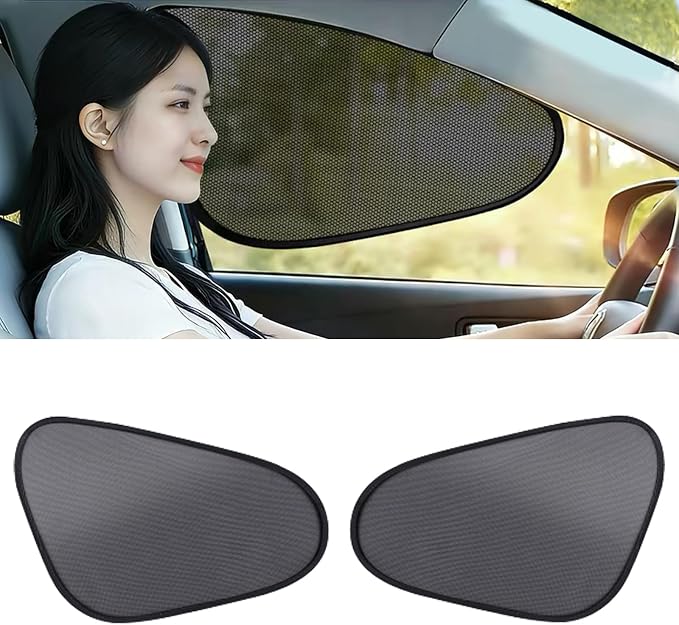 2-Pack Car Window Shades | Mesh Static Adsorption Side Window Sunshade | Universal Fit 99% Vehicles | Foldable Anti-UV Curtain Blocks UVA/UVB | 18.7" x 14.1" for Baby | Black by Unknown