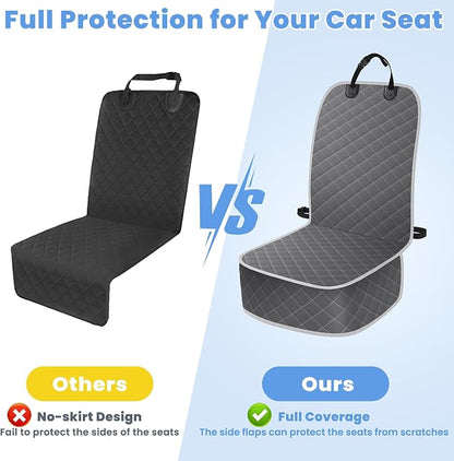ELONGRIVER Dog Car Seat Covers, Waterproof Front Seat Cover | Scratch-Proof, Nonslip Pet Passenger Seat Cover Protector, Universal Fit for Cars Trucks SUVs, Large Size 1 Pack, Grey - Image 5