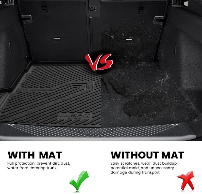 LASFIT Cargo Mat for BMW X3 2025-2026 30 xDrive M50 xDrive | All Weather TPE Custom Fit Cargo Trunk Mat & Backrest Seat Protector Accessories, Black - Image 6