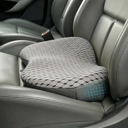 Livtribe Car Seat Cushion - Memory Foam Seat Pad for Sciatica & Lower Back Pain Relief - Driving Cushion with Breathable Mesh Cover - Road Trip Essentials for Drivers (3D Gray) by Livtribe