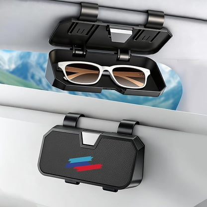 Sunglasses Holder for Car Visor Leather Eyeglasses Organizer Case for BMW X3 X5 X7 X1 3 4 2 5 Series Accessories by ERIVIS