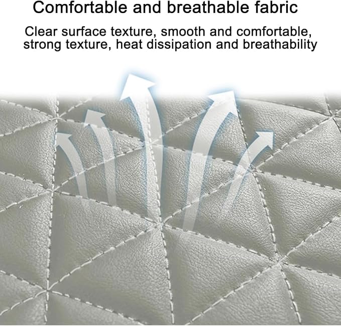 2PCS Leather Car Seat Cover, Front Bottom Seat Protector Pad, Gray | Leather Vehicle Seat Cover, Full Surround Waterproof Seat Protector Cushion, Universal Fit, Auto Interior Accessories - Image 3