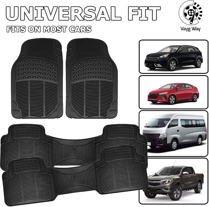 Vaygway Car Mats, All Weather Floor Mats for Cars, Auto Floor Mat, Car Mat Full Set, Automotive Carpet & Cargo Liners, Cars Carpet 4 Pc - Image 5