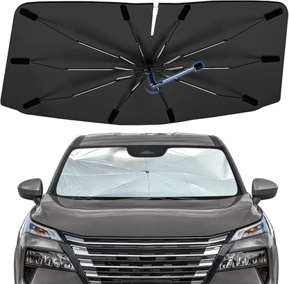 Windshield Sun Shade Intended for Nissan Rogue 2021-2026 Front Window | Foldable Car Sunshade Umbrella, Highly Reflective Auto Sun Shield Visor for UV Protection, Keep Car Cool Accessories by Bocvam