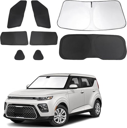 TINGLU Window Shades for Kia Soul 2020-2025 2026 Accessories Car Side Full Windows Windshield Sun Shade Sun UV Rays Privacy Protection for Camping 8PCS by TINGLU