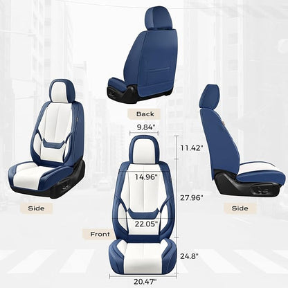 Coverado Car Seat Covers, Seat Covers for Cars, Waterproof Leather Auto Seat Protectors, Leather Car Seat Cushion, Car Interiors Accessories Universal Fit for Most Cars - Image 5