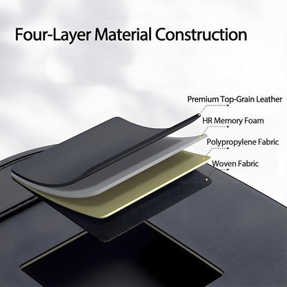 2 Pack Universal Foldable Car Backseat Organizer with Table Tray, Car Seat Back Protector with Touch Screen Phone Holder, Premium Leather Kick Mats with Storage Pockets Tissue Box (Black) - Image 5
