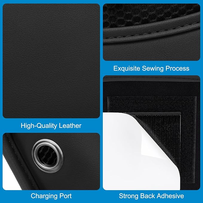 Accmor Car Seat Side Pocket Organizer, PU Leather Pouch Bag for Car Seat, Door, Window, Console, Registration Wallet Cards Trash Phone Sunglasses Holder Pocket for Auto - Image 8