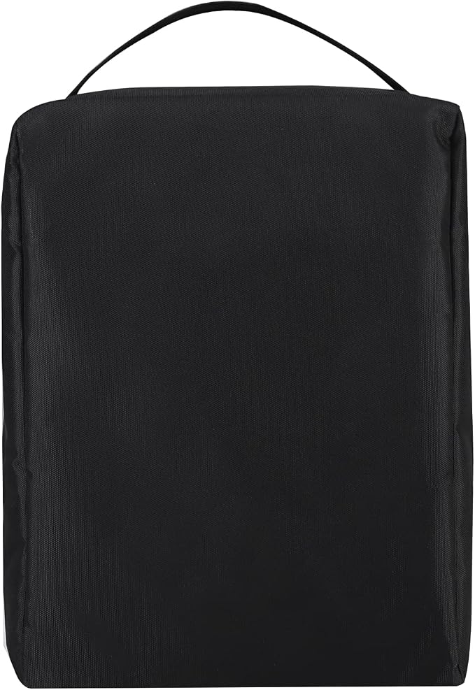 Gloppie Shoe Bags for Travel - Portable Shoes Storage Bag, Shoe Pouch, Shoe Packing Cubes for Men Women - Classic Black | 12 x 9 x 5 in travel shoe bag with a full-opening zipper, carry handle, and fold-flat design for shoes up to US size 10 - Image 3