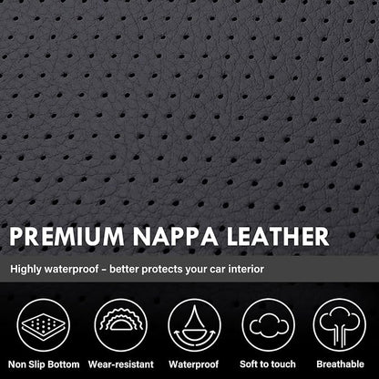 Coverado Chevy Silverado Seat Covers Full Set, Faux Leather Car Seat Covers Fit for 2014-2018 1500, 2015-2019 2500HD 3500HD Chevy Silverado GMC Sierra Crew Double Extended Cab (Red) - Image 9