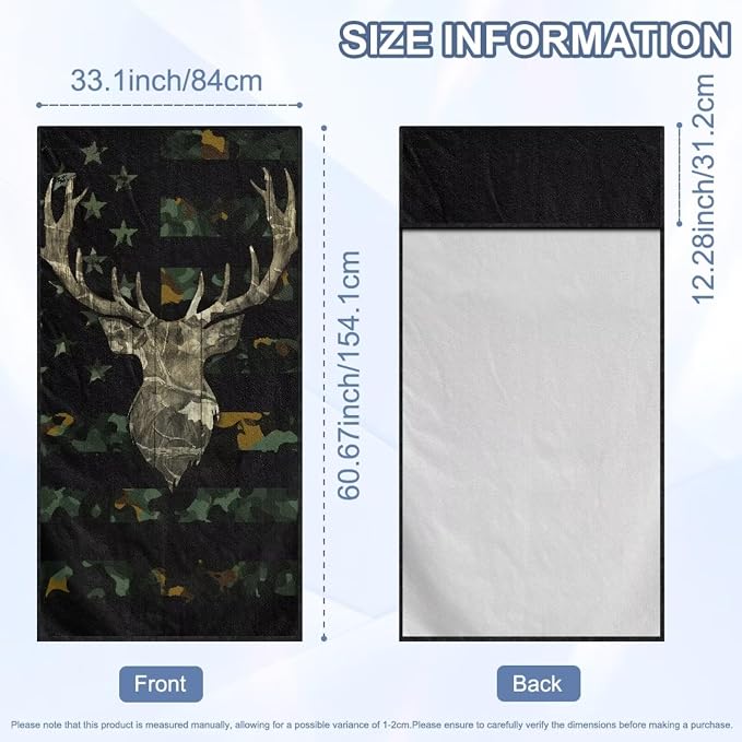 American Flag Camo Deer Car Seat Towel Cover with Storage Bag Animal Deer Auto Seat Cover Protector American Flag Camo Car Interior Accessories Universal Auto Interior Seat Towel Protector - Image 7