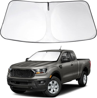 Windshield Sun Shade Sunshade for 2019-2025 2026 Ford Ranger | Full covered for windshield, Foldable & Durable, Block UV Rays, Reduce Heat, Easy to install, Keeps Car Cooler by LHFLIVE