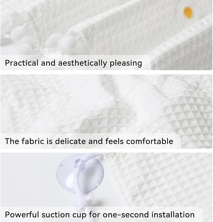 Car Side Window Sun Shade, Cute Blackout Car Window Shade Privacy Curtain for Baby, Automative UV Protection Window Shades with Suction Cup for Back Seat (Five Flowers) - Image 4