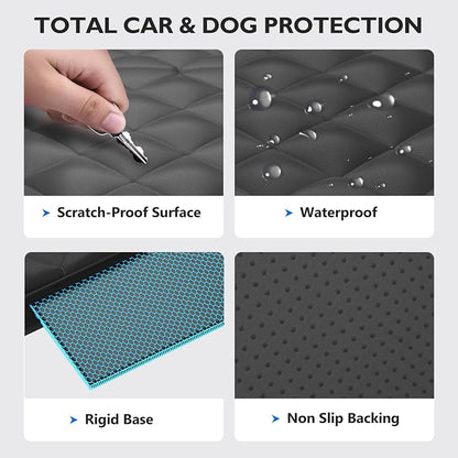 Hard Bottom Dog Car Seat Cover for Back Seat, with Egg Crate Foam | Backseat Extender, Dog Hammock for Cars, SUVs, Sedan, Holds 420lbs, Sturdy Oxford, Large Space, Soft Pet Car Bed, Waterproof - Image 6