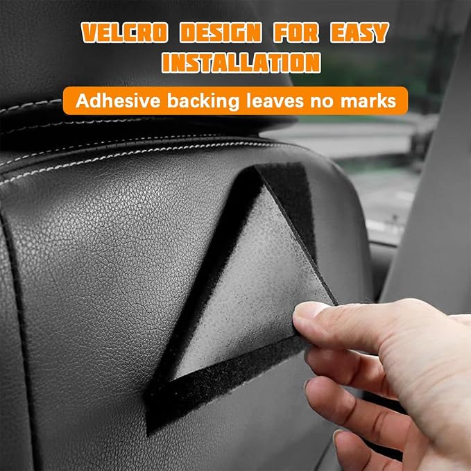 Car Seat Side Pocket Organizer, PU Leather Mini American Flag Vehicle Phone Holder Storage Bag, Auto Interior Tray Pouch Seat Gap Filler Accessories, Universal for SUV Sedan Truck (Black) - Image 3