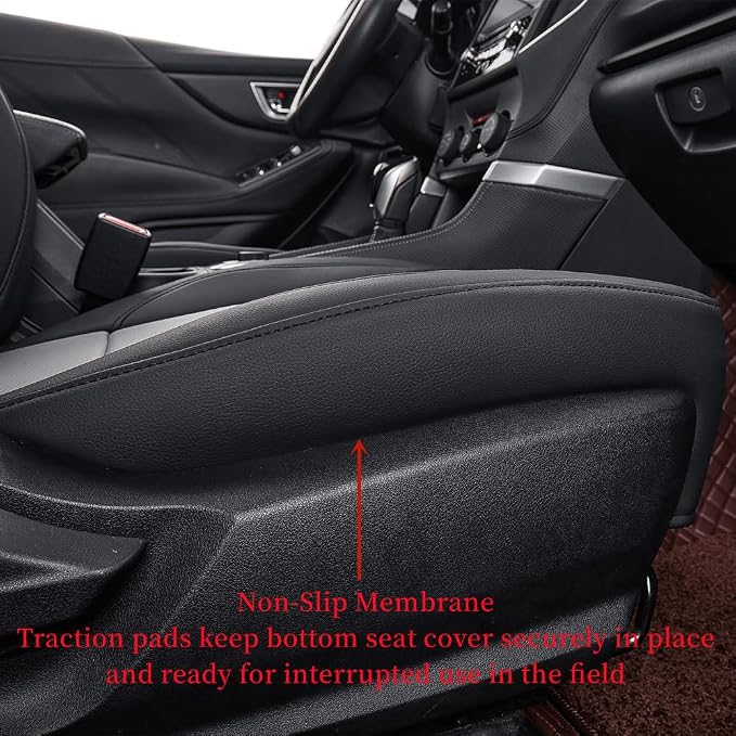 coverdream Forester Leather Seat Covers Custom Fit for 2019-2024 Subaru Forester SUV Seat Cushion,Fully Covered,Airbag Compatible Waterproof Car Seat Protector (Full Set,Black/Gray) - Image 7