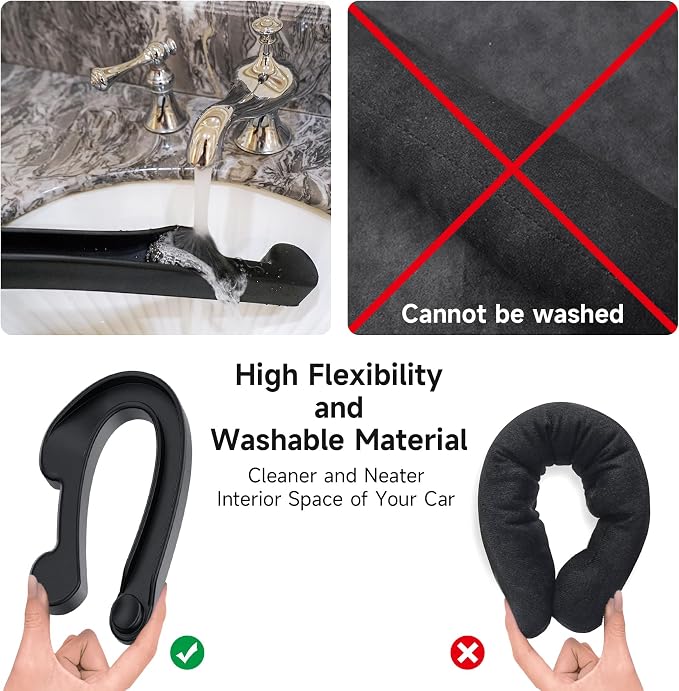 Givifive Car Seat Gap Filler Organizer Soft Foam 3IN1 Storage Slot & Hook | 2 Pack Seat Side Gap Filler Plug Universal Fit Interior Accessory for Car SUV Truck Seat & Console Gap Blocker (Narrow Black) - Image 8
